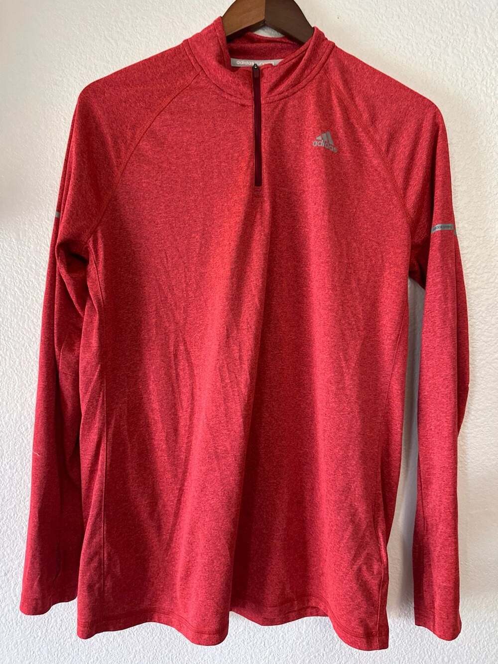 Adidas Women’s Running 1/4 Zip Pullover Size XL Red Climalite